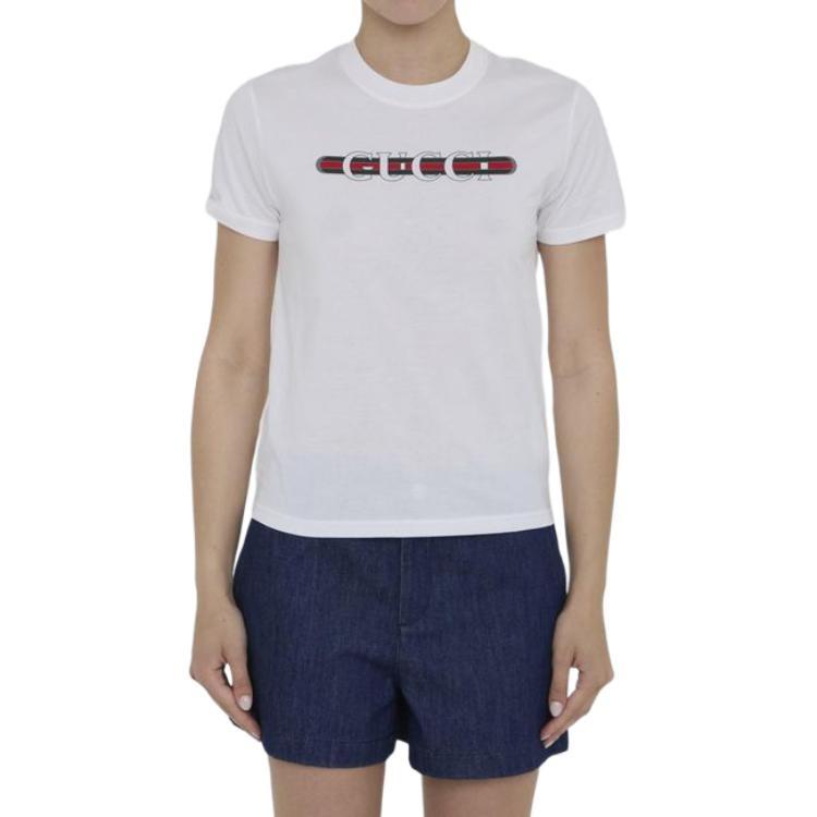 (WMNS) Gucci T-Shirt 'Lido White' Women's 787299-XJGNW-9074