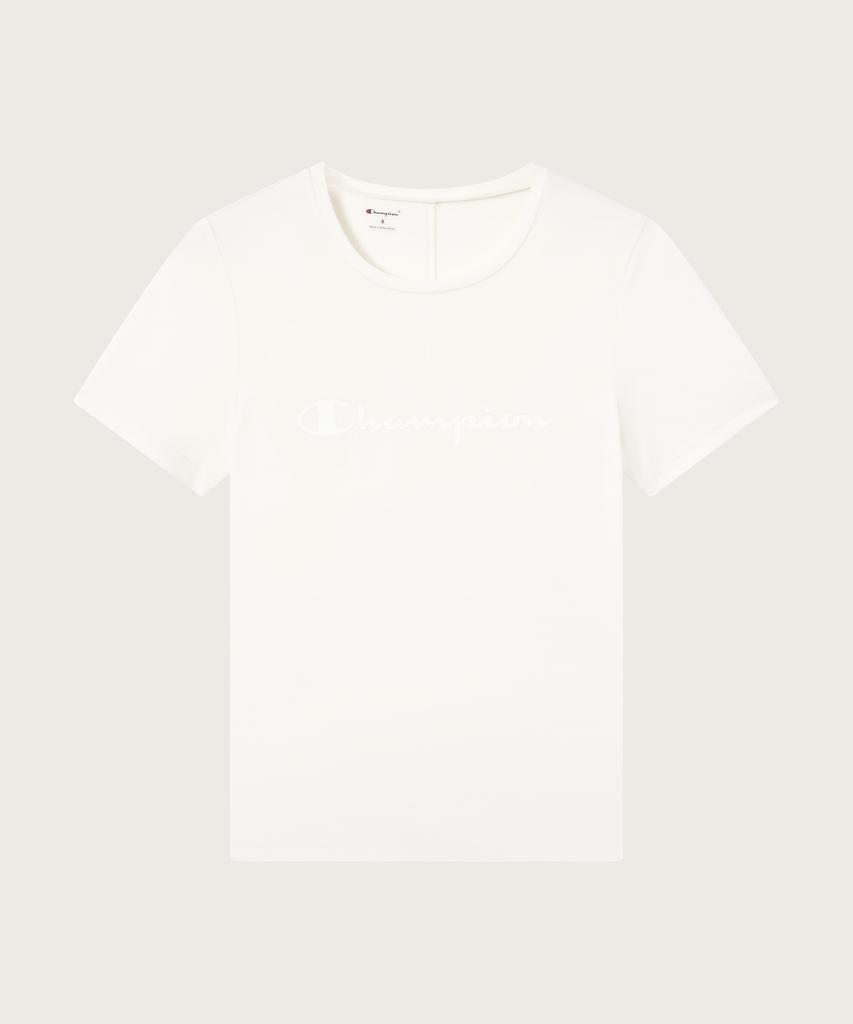 Champion Women'S Big Logo Athletic T-Shirt Ivory
