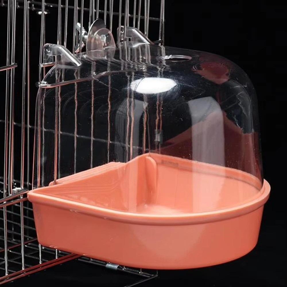 Bathtubs Kit Clear Hanging Bird Bath for Cage Mounted Plastic Parrot Bathtub Waterproof Wear-resistant Bird Cage Accessories