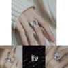 Trendy Ins Style Adjustable Bowknot Ring For Women With Chic Copper Finish