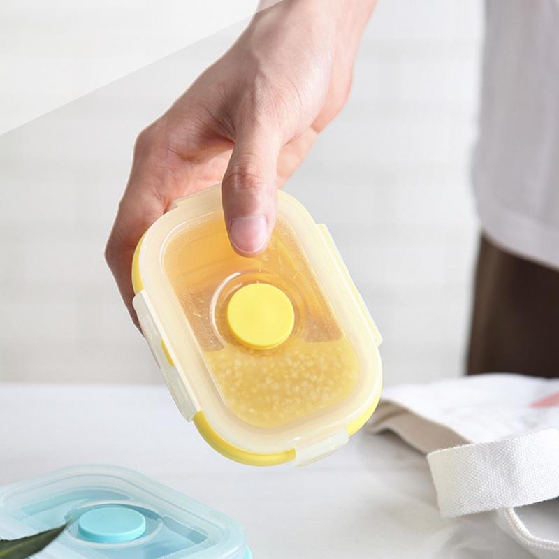 1 Set Of Children's Food Storage Box-/pink/blue/yellow/green, Children's Lunch Box And Food Preparation Container, Stackable And Microwave Safe