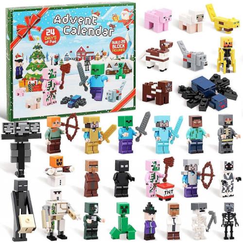 Minecraft Advent Calendar 2025: 24 Days Building Blocks Toy Figures Countdown Christmas Gift for Boys