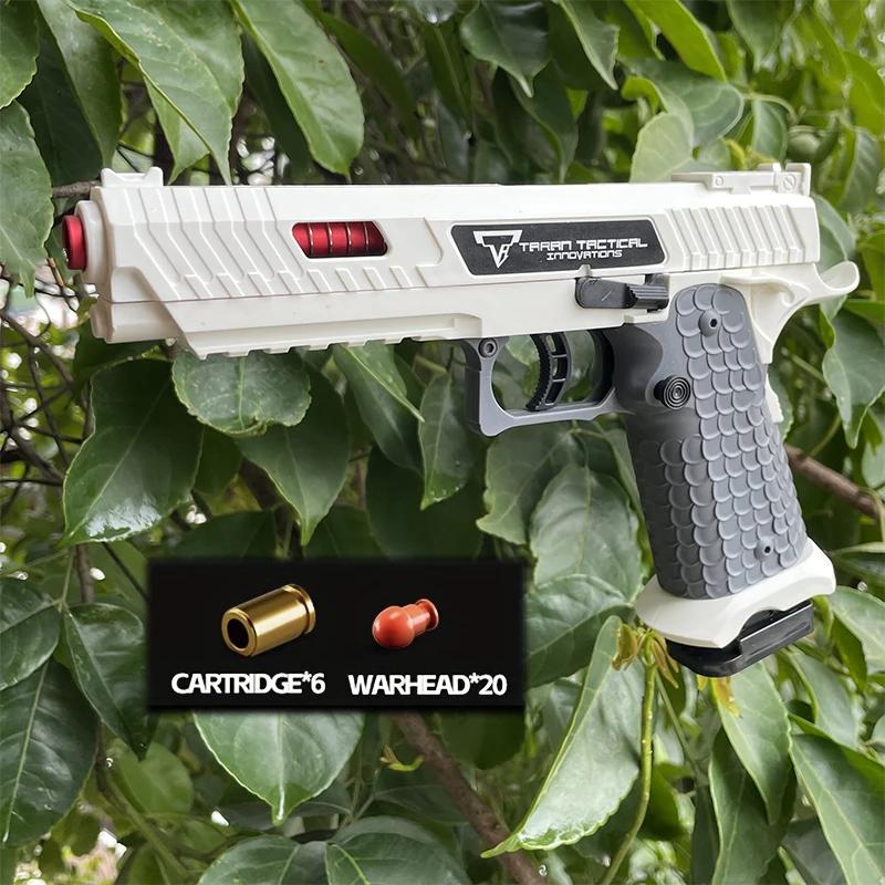 TTI 2011 Pistol Shell Throwing Continuous Firing Blowback Soft Bullet Gun Empty Hanging Birthday Gift