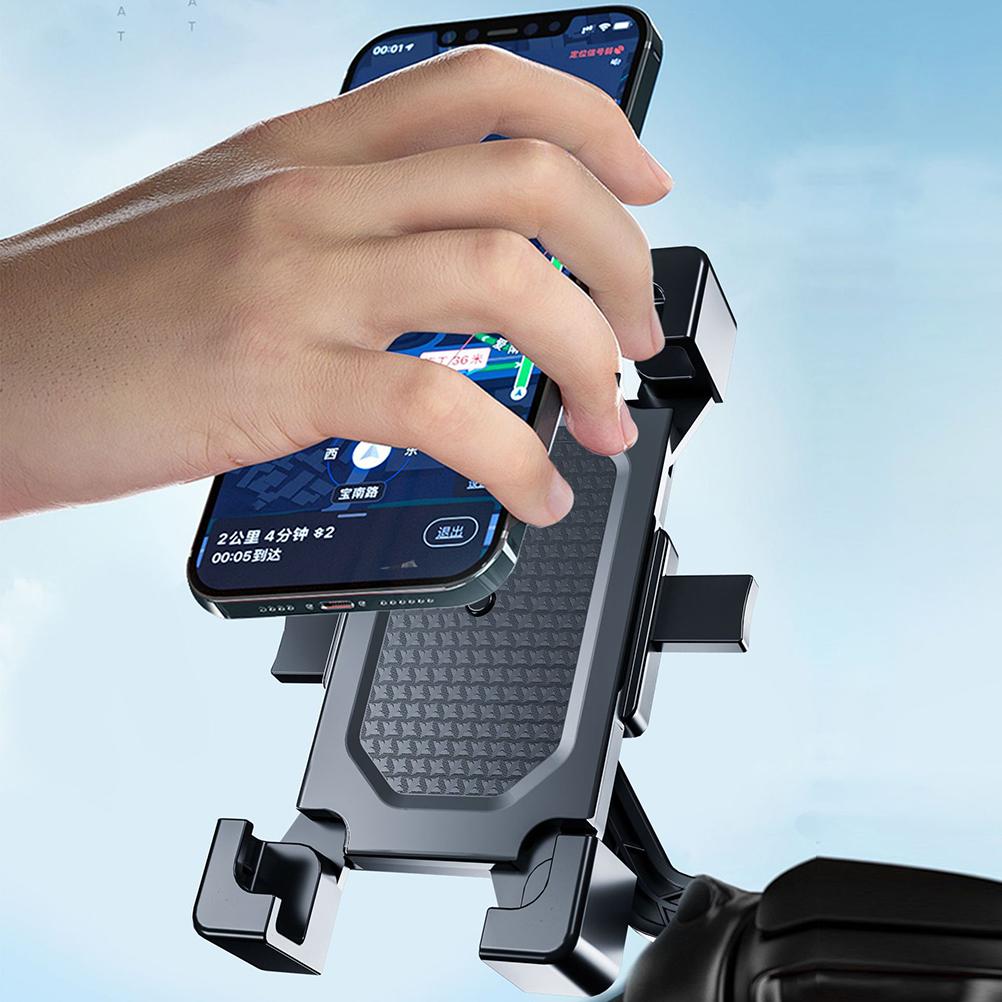 Bike Phone Mount Anti Shake GPS Navigation Handlebar Cell Phone Holder Outdoor Motorcycle Mountain
