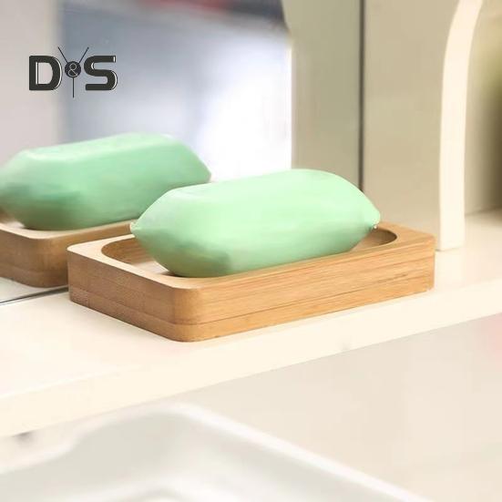 Soap Box Holder High Durability Not Easily Deformed Easy To Clean Bamboo Case Tray Decorative Wooden Soap Drain Holder