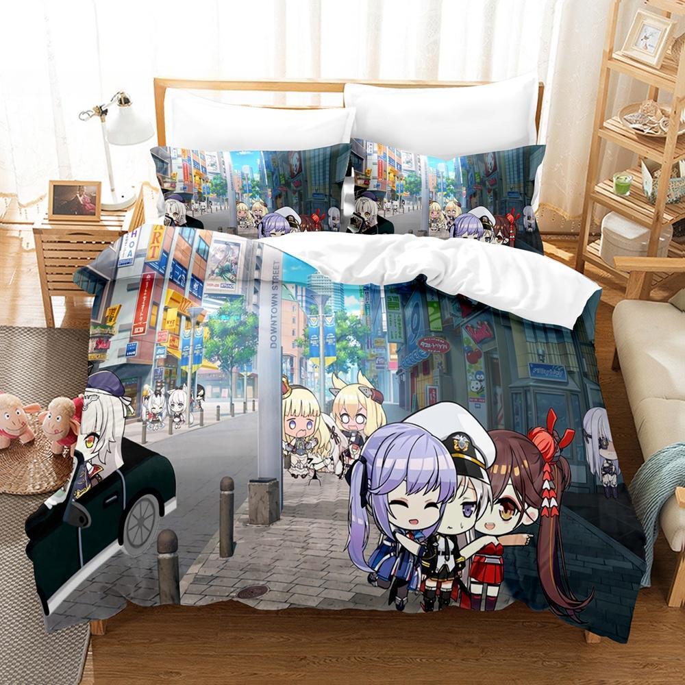 3d Print  Kawaii Girl Azur Lane Bedding Set Single Twin Full Queen King Size Bed Set Adult Kid Bedroom Duvet Cover Sets