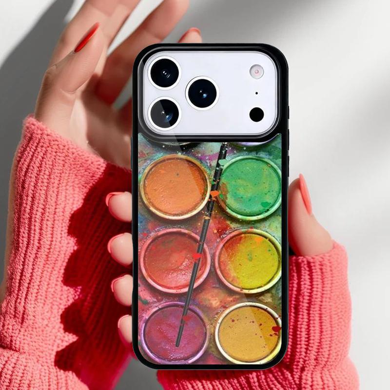 Colorful Rainbow Watercolor Phone Case for iPhone 17 16 15 14 13 Pro Max Back Cover for 12 11 Pro Coque