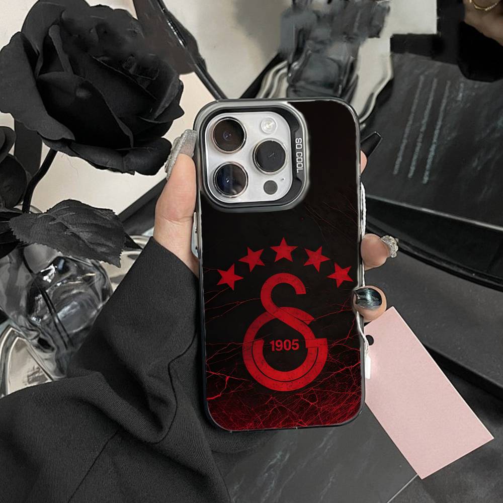 Klassische Galatasaray S-SK1905 Handyhülle Für IPhone 16 17 15 14 12 13 Pro Max Schwarze Farbe Stoßfeste Hülle