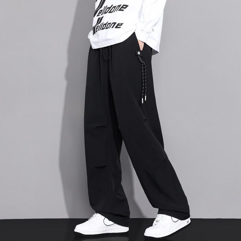 Men's American Style Pleated Parachute Cargo Pants