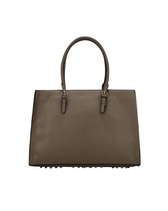 Sac Cabas - Christian Lacroix - Plaza 2 - Taupe - 100% polyuréthane - Porté épaule