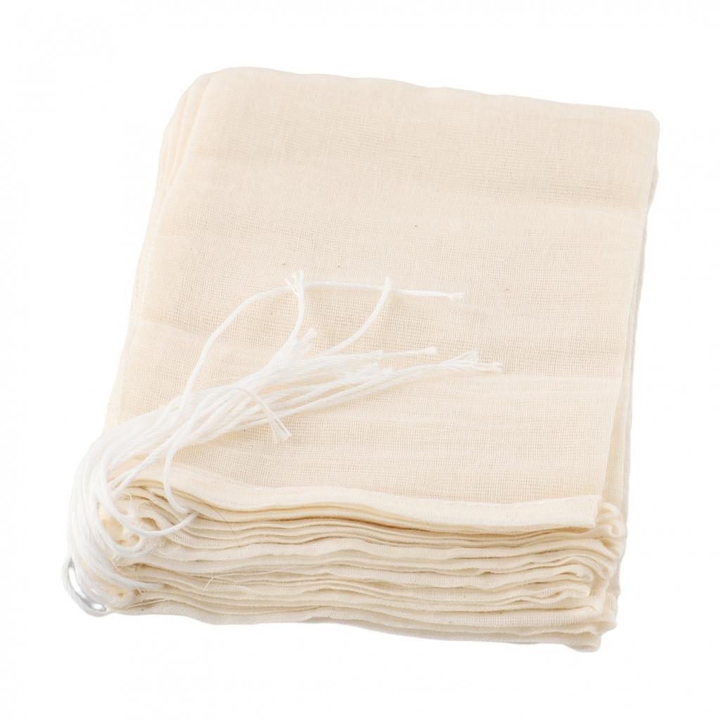 Drawstring Empty Tea Filter Bags Cooking Spice Separate Loose Tea Pouch*10pcs