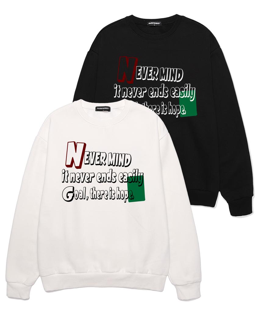 VANNWORKS Never Mind Oversized Sweatshirt (Vls0100) White
