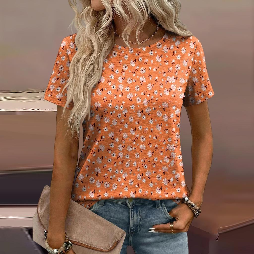 Women's Loose-Fit Fashionable Casual Printed T-Shirt