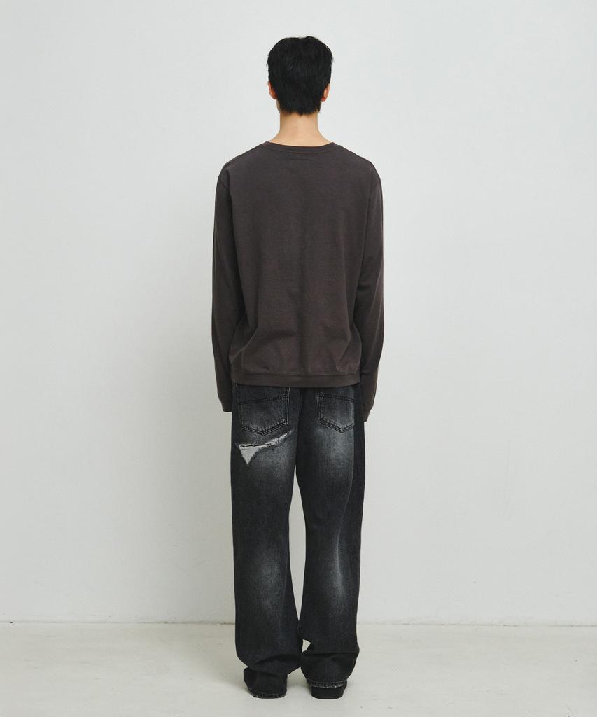 ENDOOR Finger Hole Stitch Long Sleeve (Dark Gray)