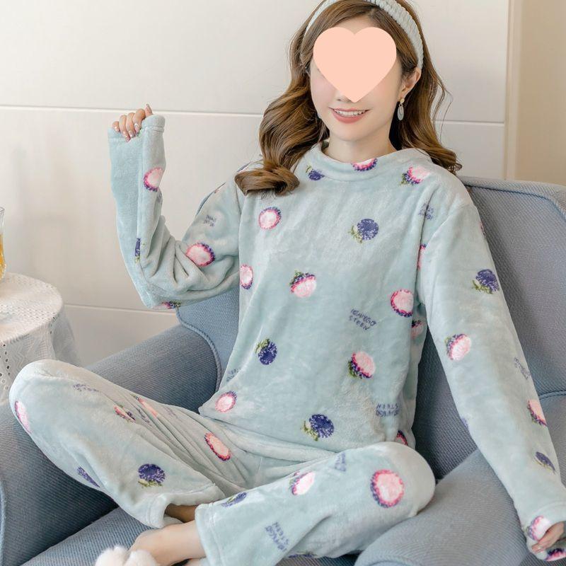 

Женский халат большого размера в корейском стиле из кораллового флиса с вельветовой подкладкой - Теплый, милый и очаровательный для осени и зимы Extra Extra Large