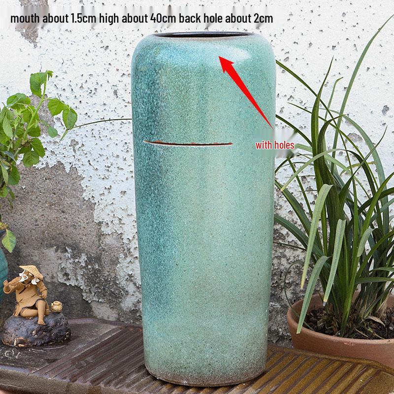 Komplettes Wasserfall-Dekoration Keramik-Aquarium mit zirkulierendem Wasser und Filter für die Wasserlandschaftsgestaltung.