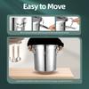 304 Stainless Steel Airtight Canister Rice Container 33L Three Buckle Sealed Storage Bin for Rice Flour Kitchen Pantry Organizer