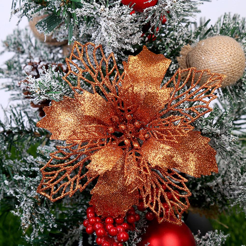 10pcs Christmas Flowers For Decoration Christmas Trees Christmas Wreaths Create A Christmas Atmosphere. 11cm Baolan PE