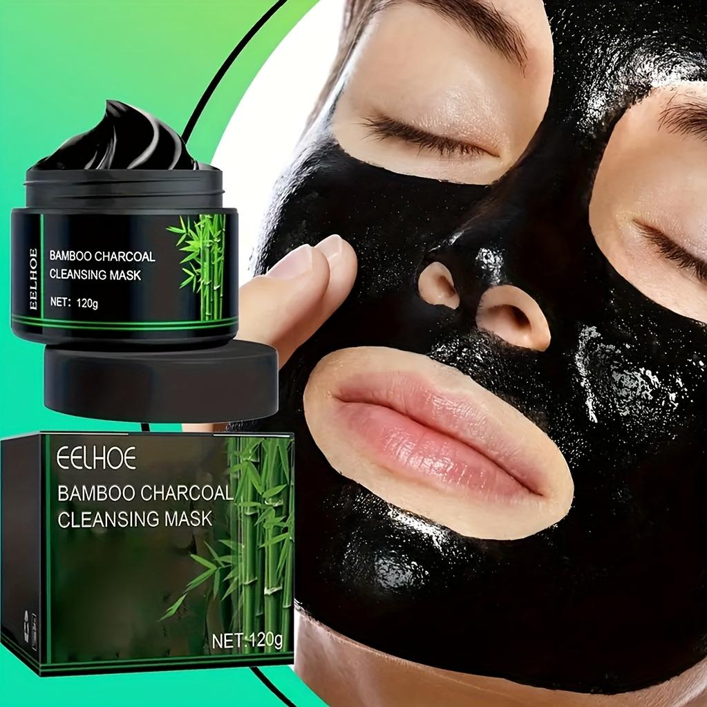 EELHOE Bamboo Charcoal Black Mask for Deep Pore Cleansing & Blackhead Removal - Activated Bamboo Charcoal, Salt, Glycerin & Aloe Vera Face Mask