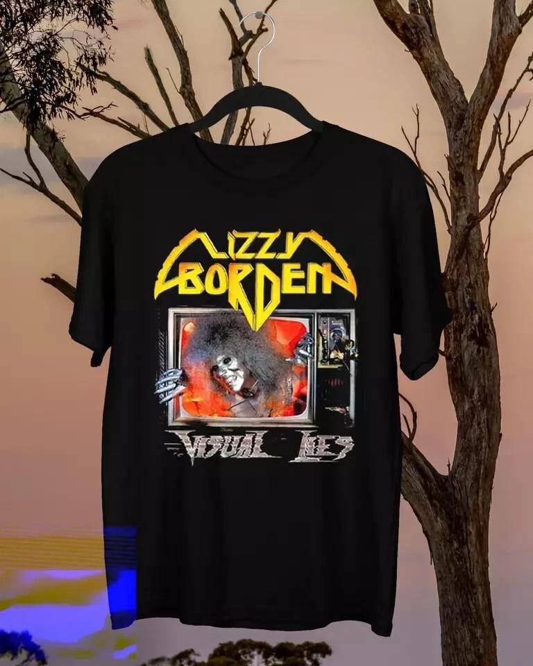 Lizzy Borden Band Short Sleeve Cotton Black Full Size T Shirt For Men MC126 XXXL