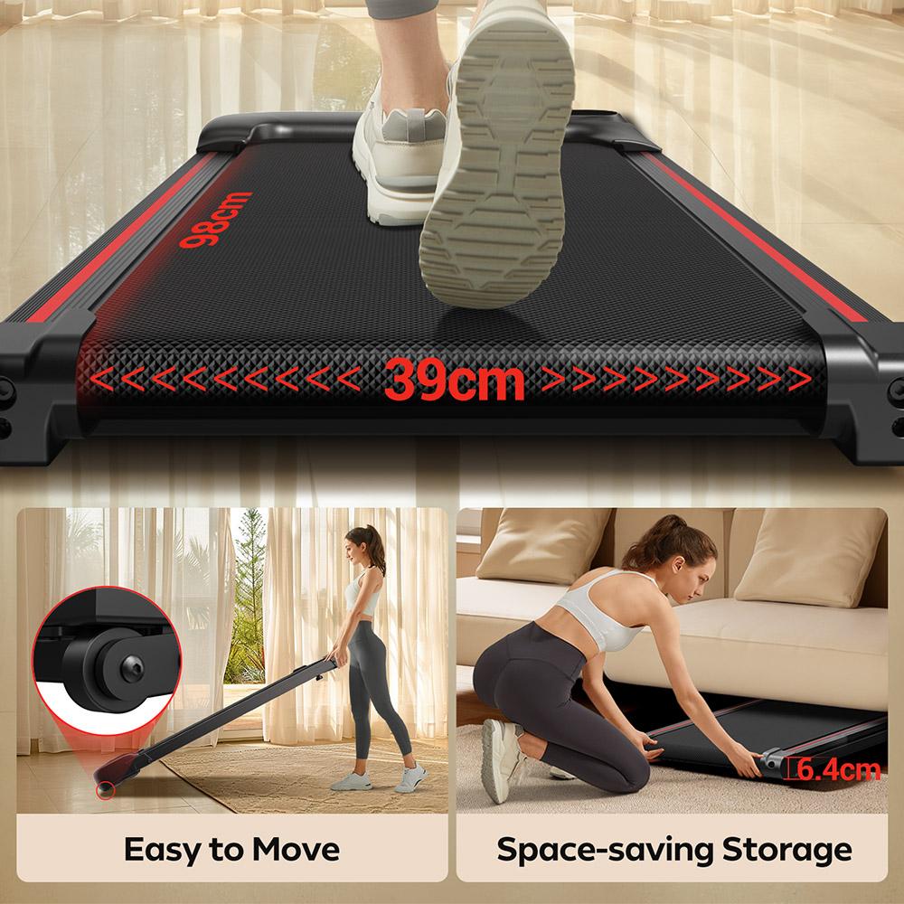 ROBORE S17 Walking Pad Laufband 8km/h, Neigbar 9%, mit Dreifacher Dämpfung und 2,5 PS Leisem Motor, 136kg Maximale Belastung