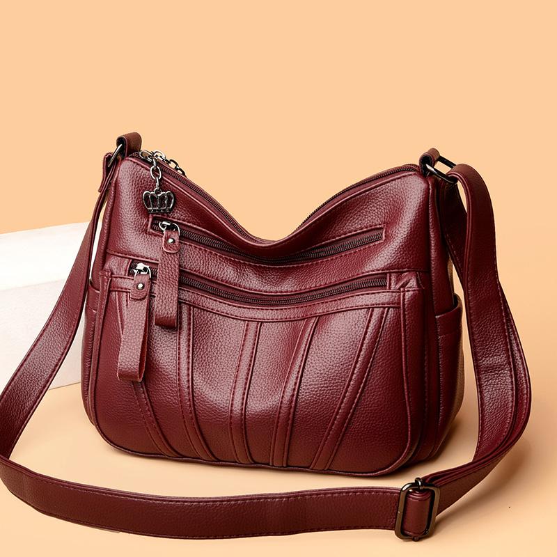 Fashion Soft PU Leather Crossbody Purse for Women Large Capacity Shoulder Bag Top Handle Satchel Tote Handbag