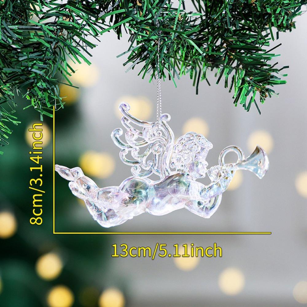 Neue Kunststoff-Weihnachtskristall-Anhänger Funkelnde DIY-Kristall-Hänge-Weihnachtsbaumschmuck Weihnachtsdekorationen