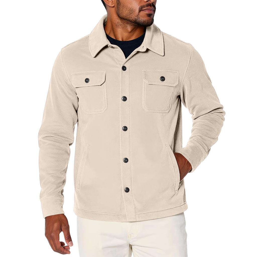 Men's Relaxed-Fit Casual Jacket Long-Sleeve Outerwear
