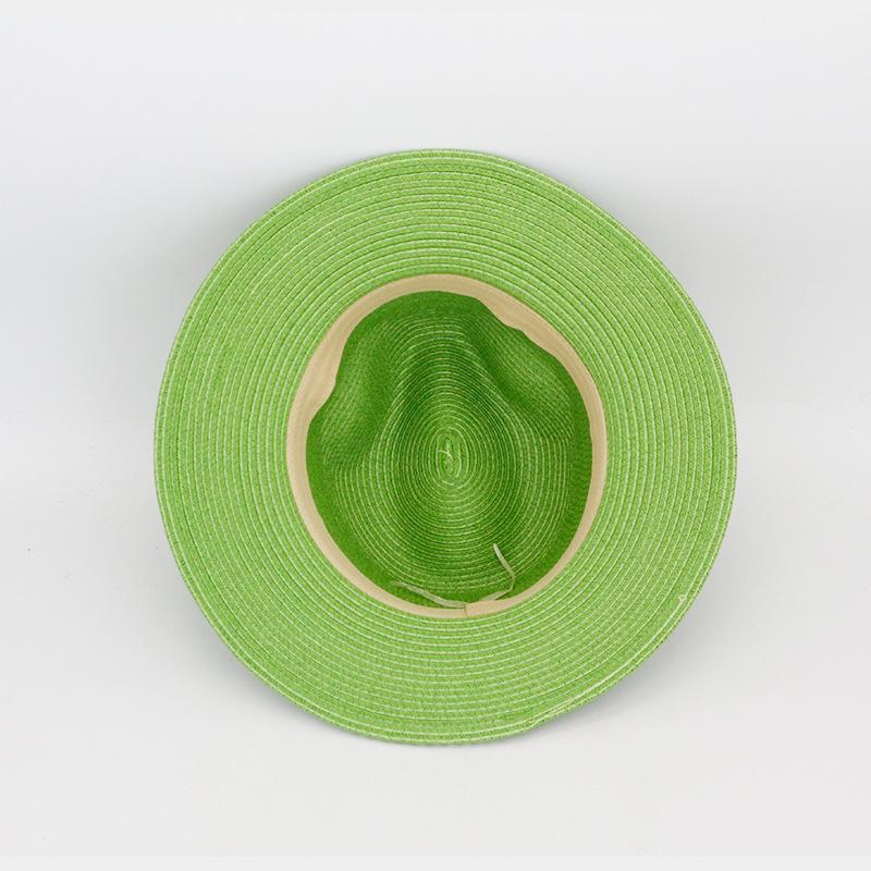 Woven Lafite Pearl Straw Hat British Style Hot Diamond Top Hat Outdoor Trend Sun Protection Big Brim Sun Hat