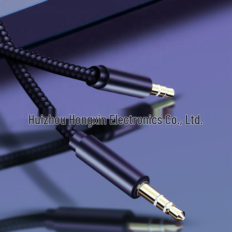 

3.5mm Male-to-Male Braided AUX Audio Cable, 50cm Car Adapter. 1m сірий колір