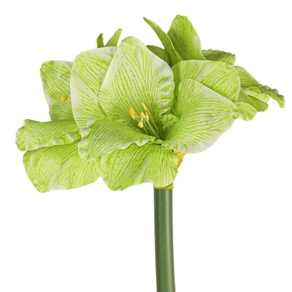 4 Heads Artificial Clivia Flowers Branch Real Touch Fake Flower  Outdoor Garden Decor