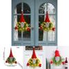 Creative Glowing Faceless Santa Claus Christmas Wreath For Festive Door Decor
