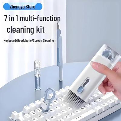 Herramienta de limpieza multiusos: Cepillo de Cerdas Suaves para Teclados, Ordenadores, Teléfonos y Auriculares - Removedor de Polvo 7 en 1