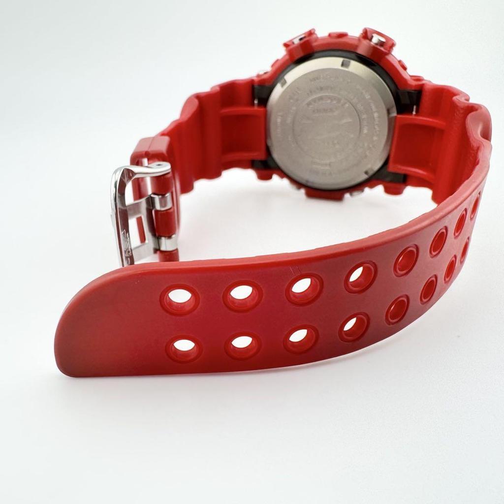 [USED] Rare, good condition Casio G-Shock Frogman special edition watch with red LCD display and red frog logo.