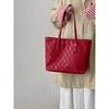 IELGY Red Female Bag Commuter Large-Capacity Tote Bag All-Match One-Shoulder