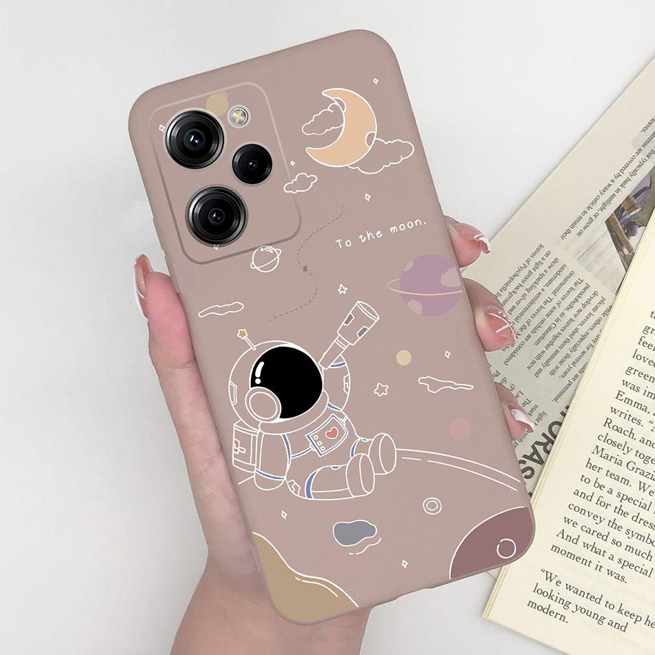 Silicone Case For Xiaomi Poco X5 Pro Pilot Bear Back Cover For POCOX5 X5Pro 5G Poco X 5 Pro Soft Matte Protective Phone Cases