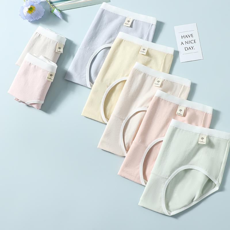 7Pcs/set New Panties Cotton Lingerie Seamless Cotton Briefs Breathable Cute Girls Intimates