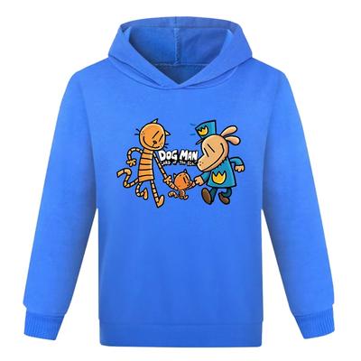 Dogman Kids Hoodie Sweatshirt Toddler Boy Girl Spring Hooded Cartoon Dog Man Printed Long Sleeve Shirt Clothes Christmas Gift