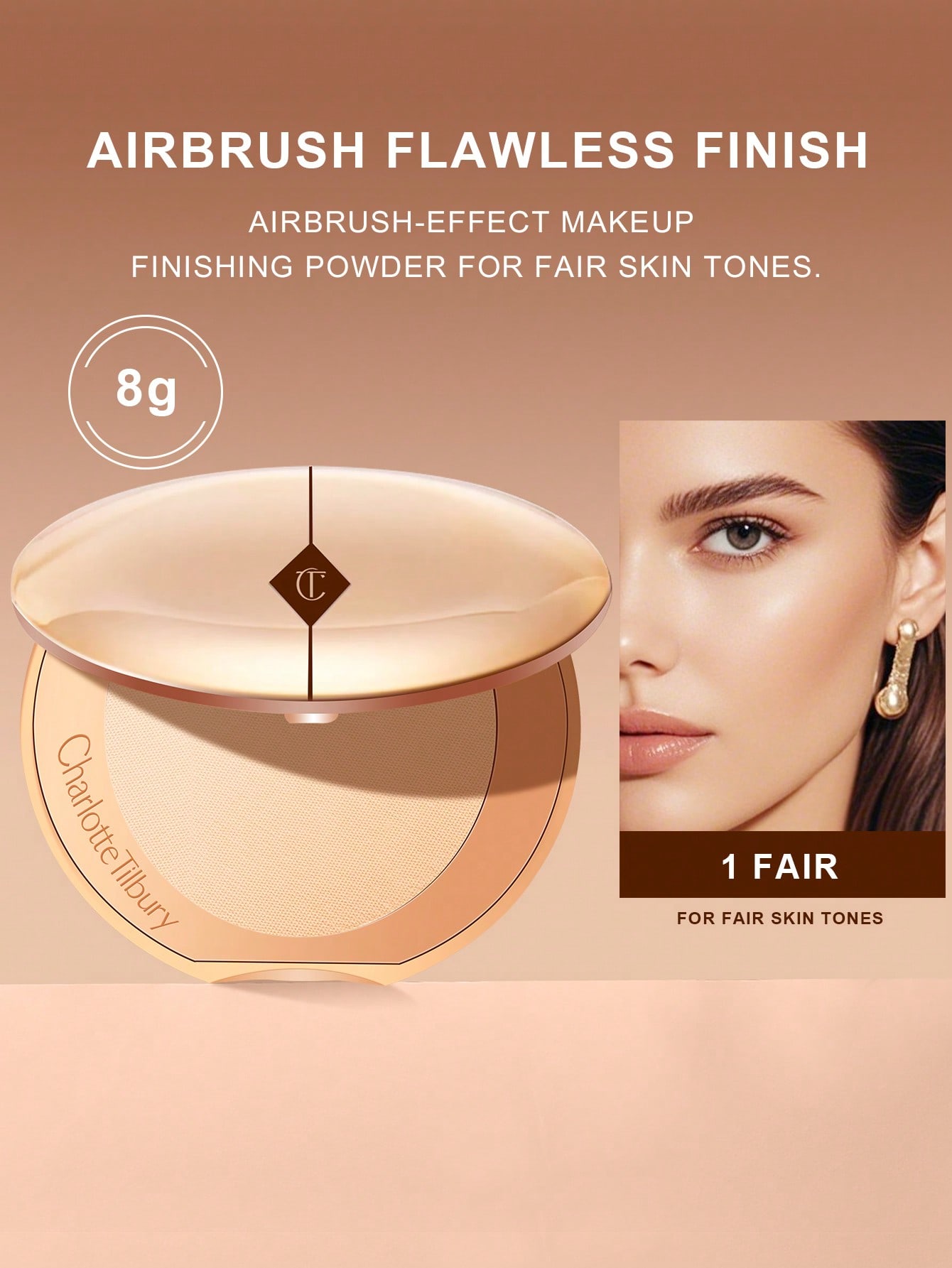 

Пудра для фиксации макияжа Charlotte Tilbury Airbrush Flawless | #2 (Совершенствующий цвет лица) 8g (0,28 унц.) 1 FAIR