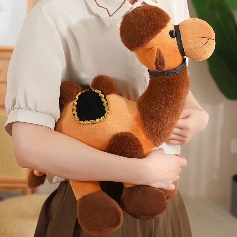Simulation desert camel doll plush toy double peak Dunhuang camel doll travel gift ornament