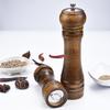 Salt Wooden Pepper Mill Set Antique Finish Culinary Preparation Decor Kitchen