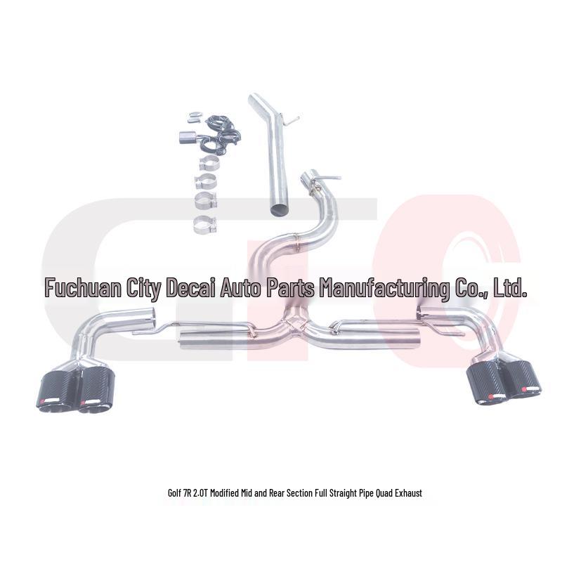 

Golf 7R 2.0T Quad Exit Full Straight Pipe for Modified Mid & Rear Sections Modified Exhaust Pipe