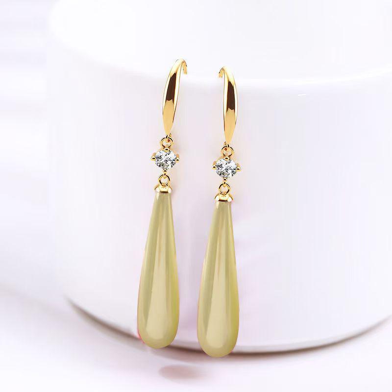 

Корейские простые длинные серьги-бусины - универсальные модные украшения для женщин