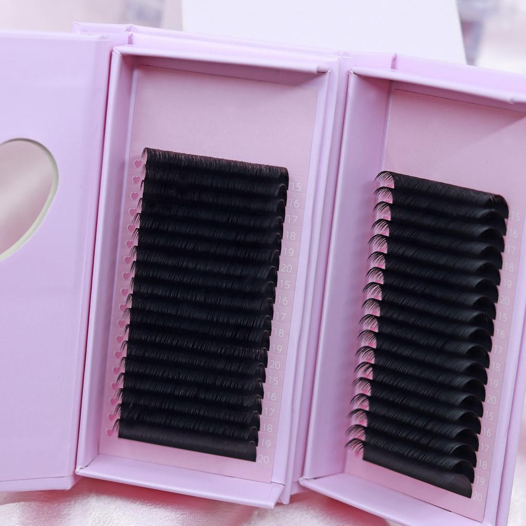 High Quality D Curl Brown 3D/4D/5D W-Shaped Lashes Easy to Graft Long-Lasting Premade Fans Eyelash Extensions