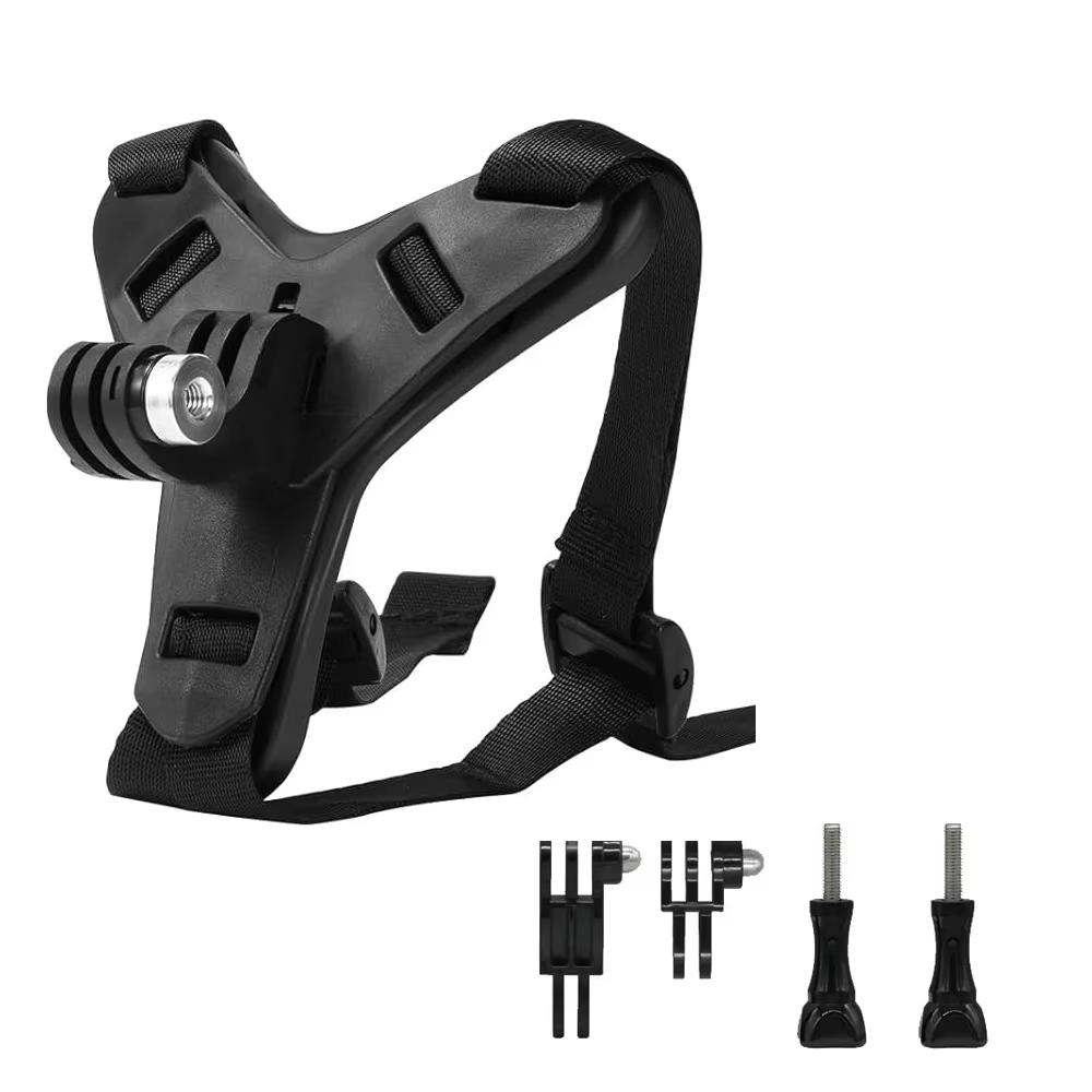 Motorcykelhjälm Hakfäste Remhållare för GoPro 13 12 11 10 9 Insta360 SJCAM SJ4000 AKASO DJI OSMO Actionkamera Tillbehör