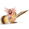Figurine Elfe sur chouette scintillante, détails tres réalistes, SCHLEICH 70789 Bayala, Des 5 ans