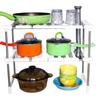 Multi?Functional 2?Layer Commodity Shelf Retractable Adjustable Storage Rack Kitchen Tools White