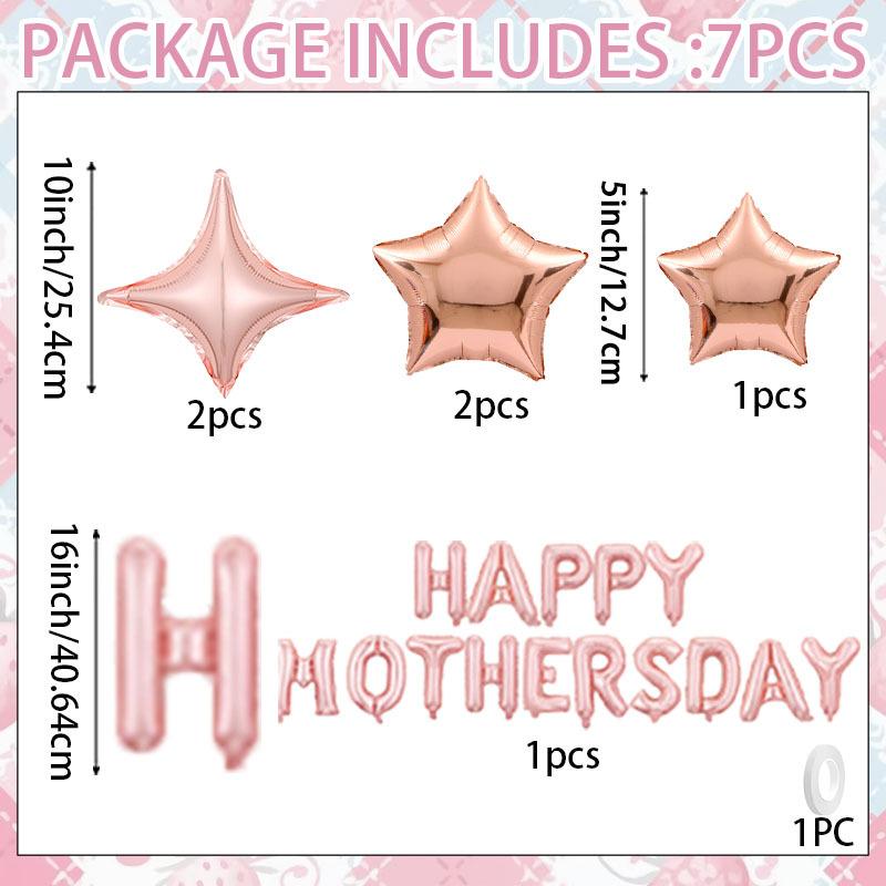 7-Piece Mother's Day Balloon Set—perfect for Decorating Mother's Day Birthdays  Family Gatherings and Anniversary Parties