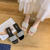 Women Summer Shoes 2025 New Fashion Comfortable Non Slip Bow-knot Slippers Outdoor Soft Sole Rhinestone Dress Style Women Sandal