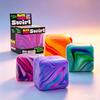 Schöner Würfel Swirl Marmoriert Tie Dye Squish Fidget Spielzeug Super Solides Quetschspielzeug Mehrfarbiger Swirl Stressabbau Geschenkbox Sensorisches Spielzeug